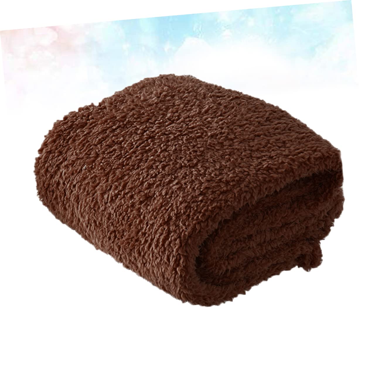 ibasenice Comfortable Plush Pet Sleep Mat Coffee Color Super Blanket for Dogs and Cats Lightweight and Portable Cushion for Travel for Keeping Pets Warm and Clean