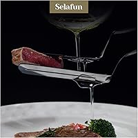 Vista 3 de Pinzas de cocina para carne, pinzas para pan, pinzas de doble espátula de 10 pulgadas, pinza para pizza, abrazadera de acero inoxidable