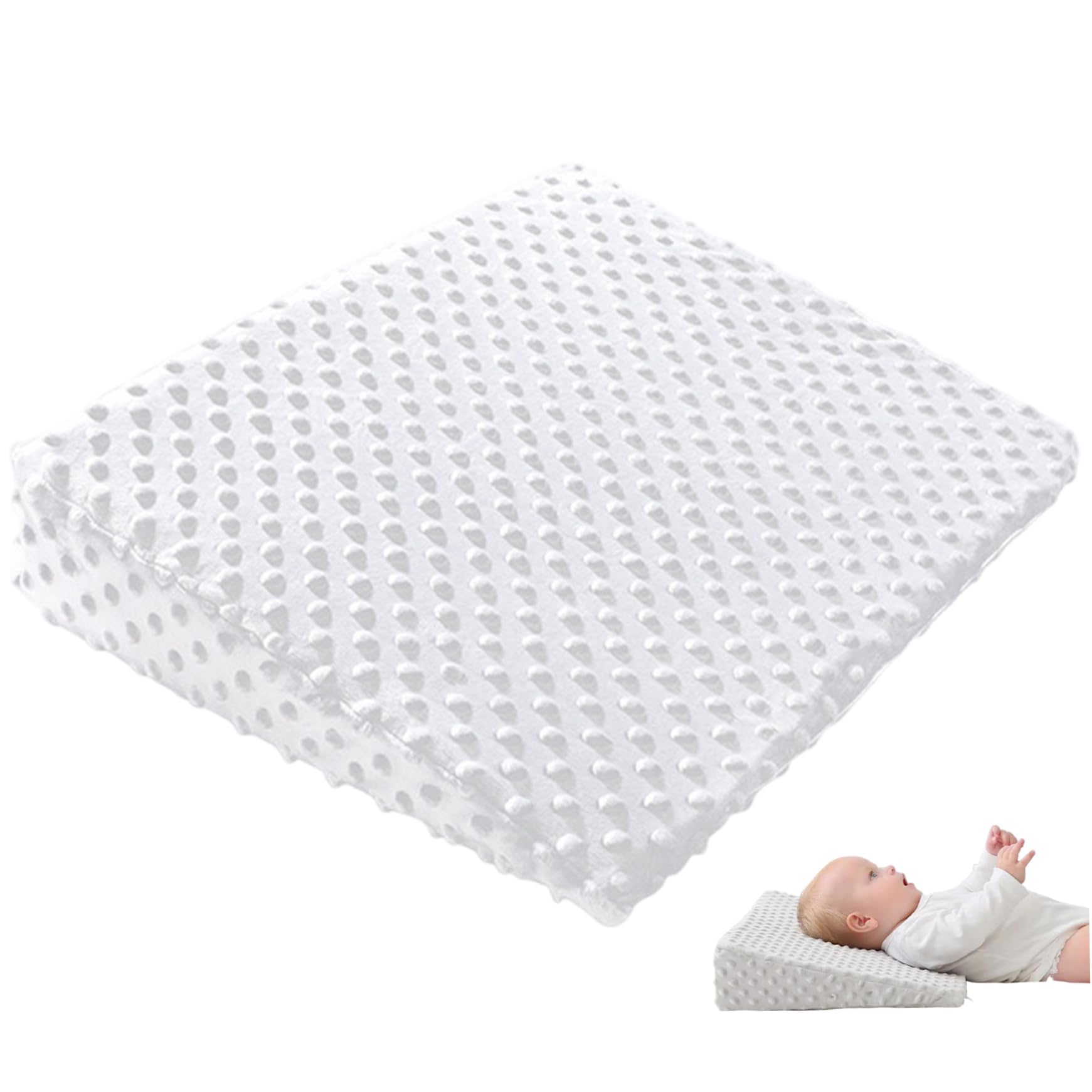 Coussins d'allaitement, Coussin compensé pour Nouveau-né, Coussins d'allaitement Larges et Stables pour l', Coussin Anti-Reflux pour Nouveau-né avec Bosses sensorielles 3D, Support de crac