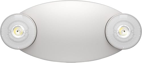 1 paquete de luces LED de emergencia con respaldo de batería, ajustable, 2 luces LED de emergencia para cabeza de ojo de insectos, con certificación