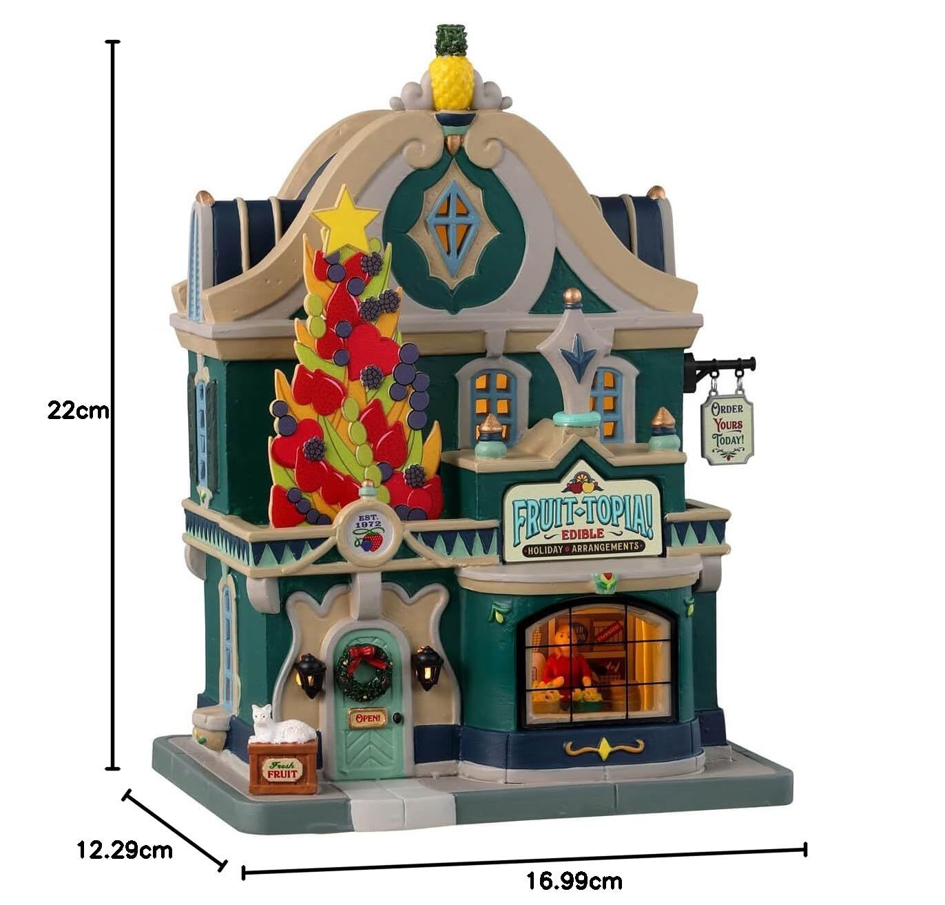Lemax 35060 Caddington Village Lighted Building: Fruit-Topia!