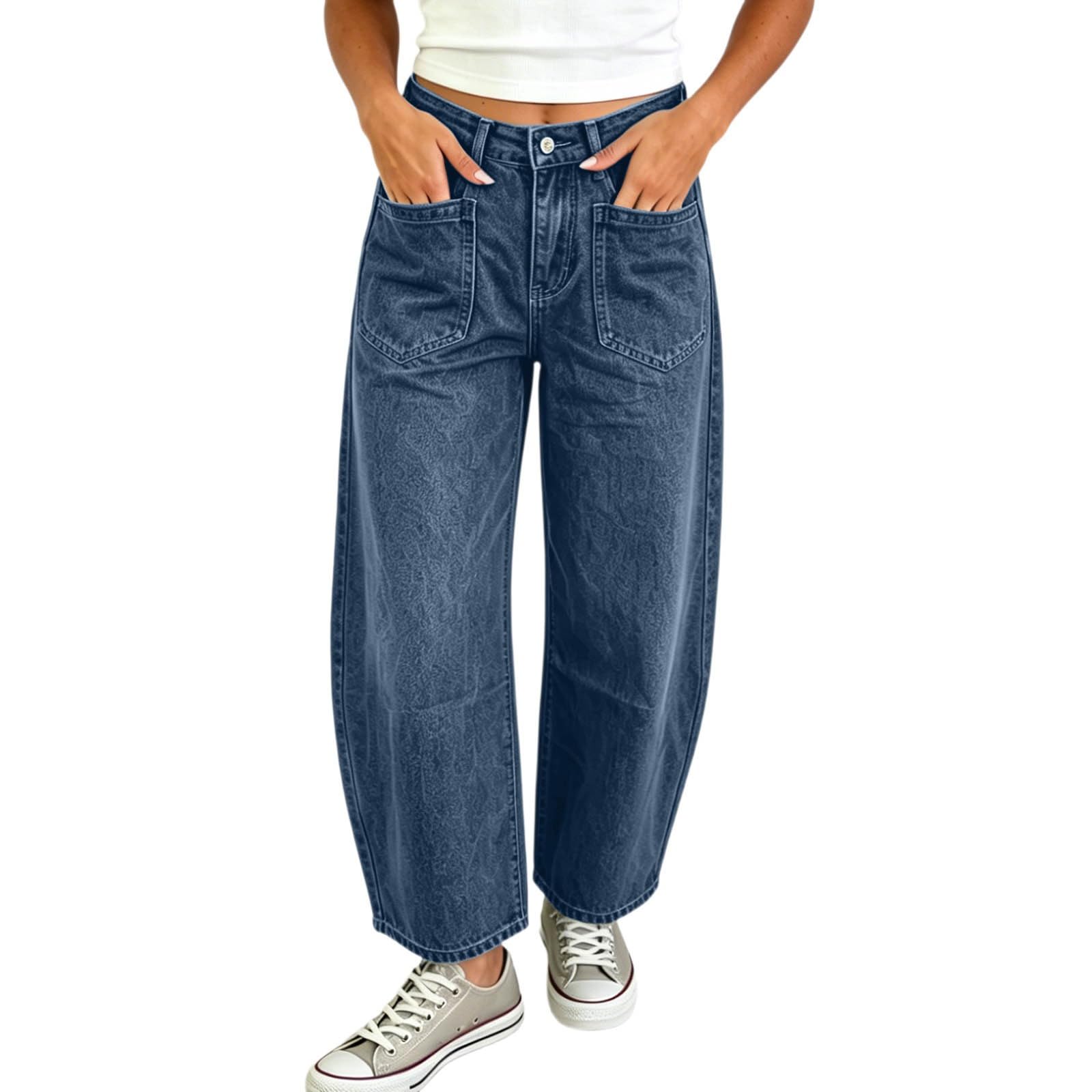 Street Style Loose Fit Denim Jeans for Casual Wear Everyday Comfort