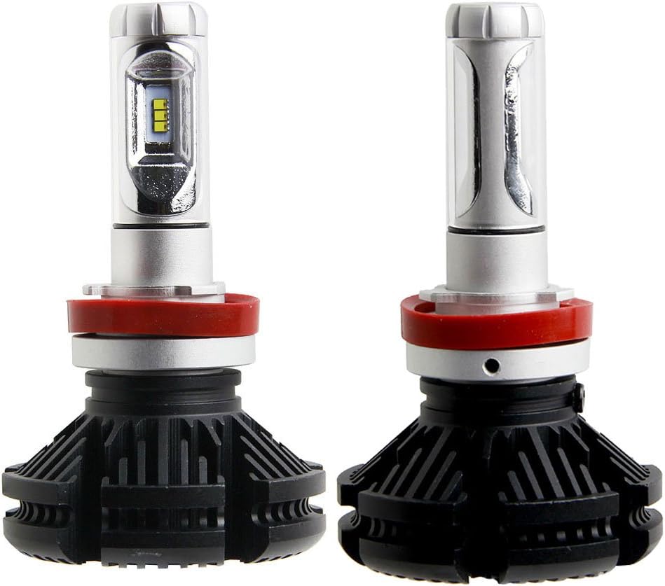 Car X3 LED Headlight Bulbs(2pcs) & LED Bulbs 50W 6000lm Super Bright High Power ZES LED Chips and DIY 3 Colors (White/Gold/Ice Blue) Single Beam LED Headlight Bulbs Conversion Kits-H11