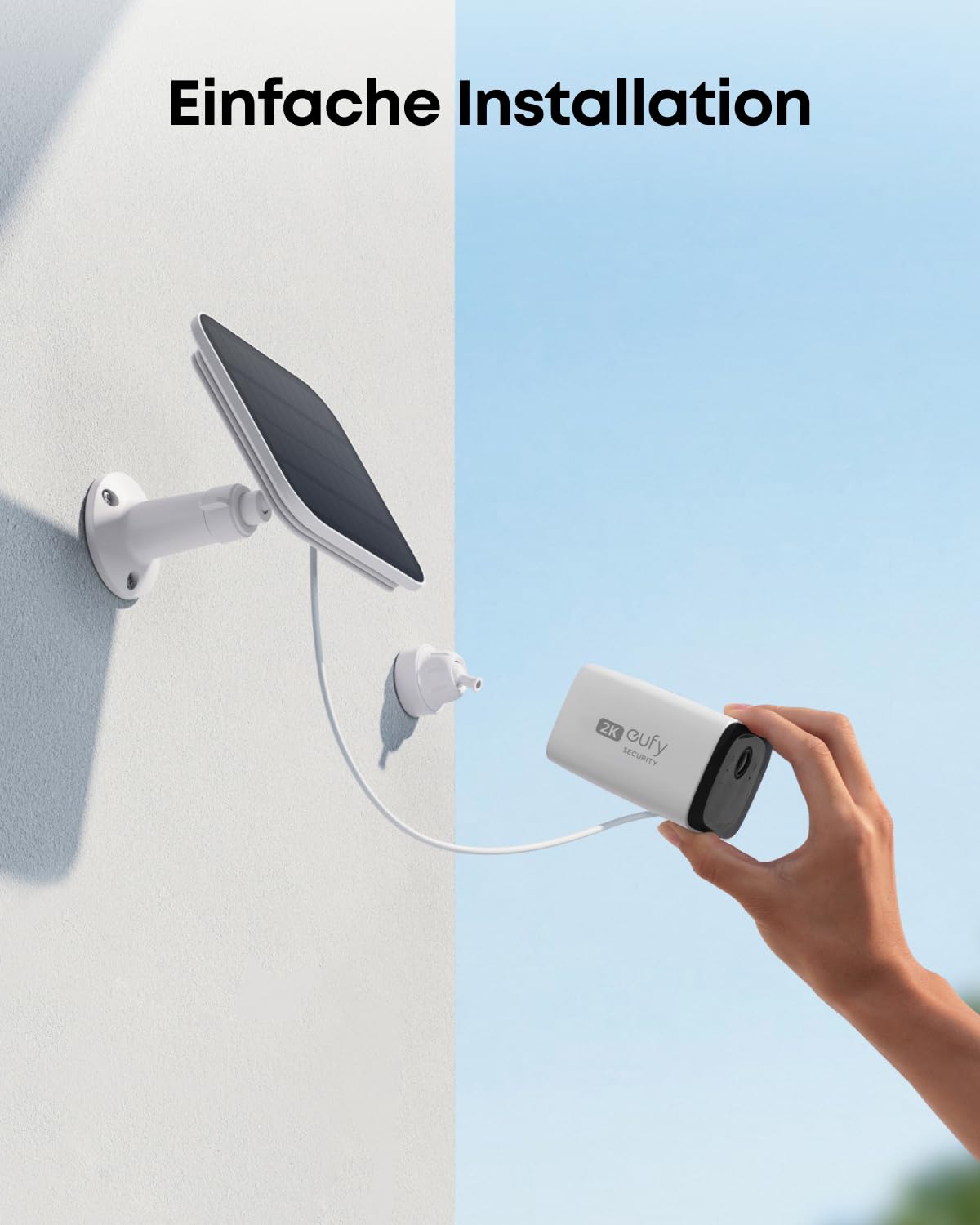 Eufy ソーラーパネルセット + C210 SoloCam Eufy SoloCam with Pack 2 Camera Security Outdoor 2K E8134321 S220 防犯カメラ