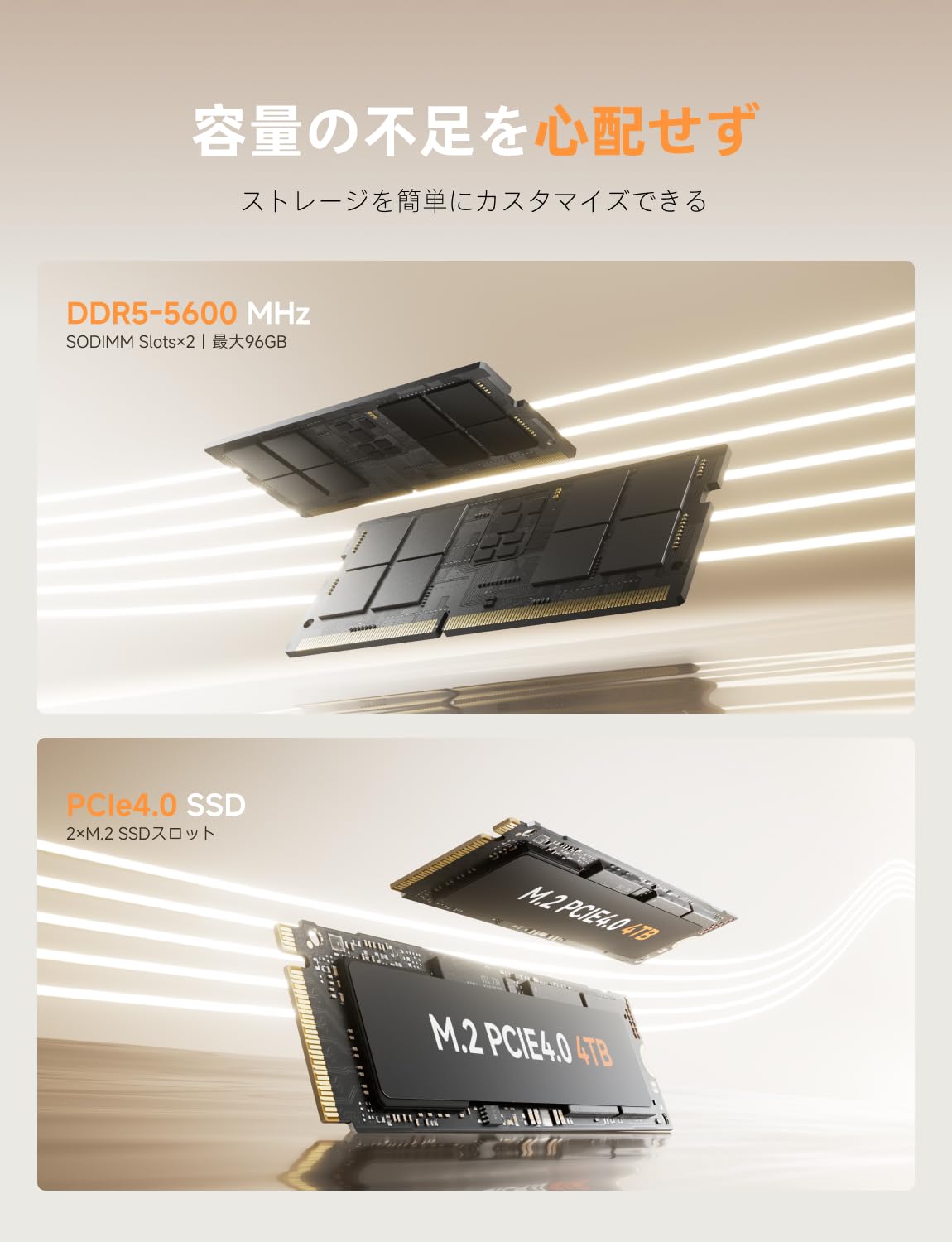 【小型ゲーミングPC】Ryzen/16GB/SSD/Wi-fi Amazon.co.jp: AOOSTAR ミニPC ryzen 9 6900hx (oculink 4画面