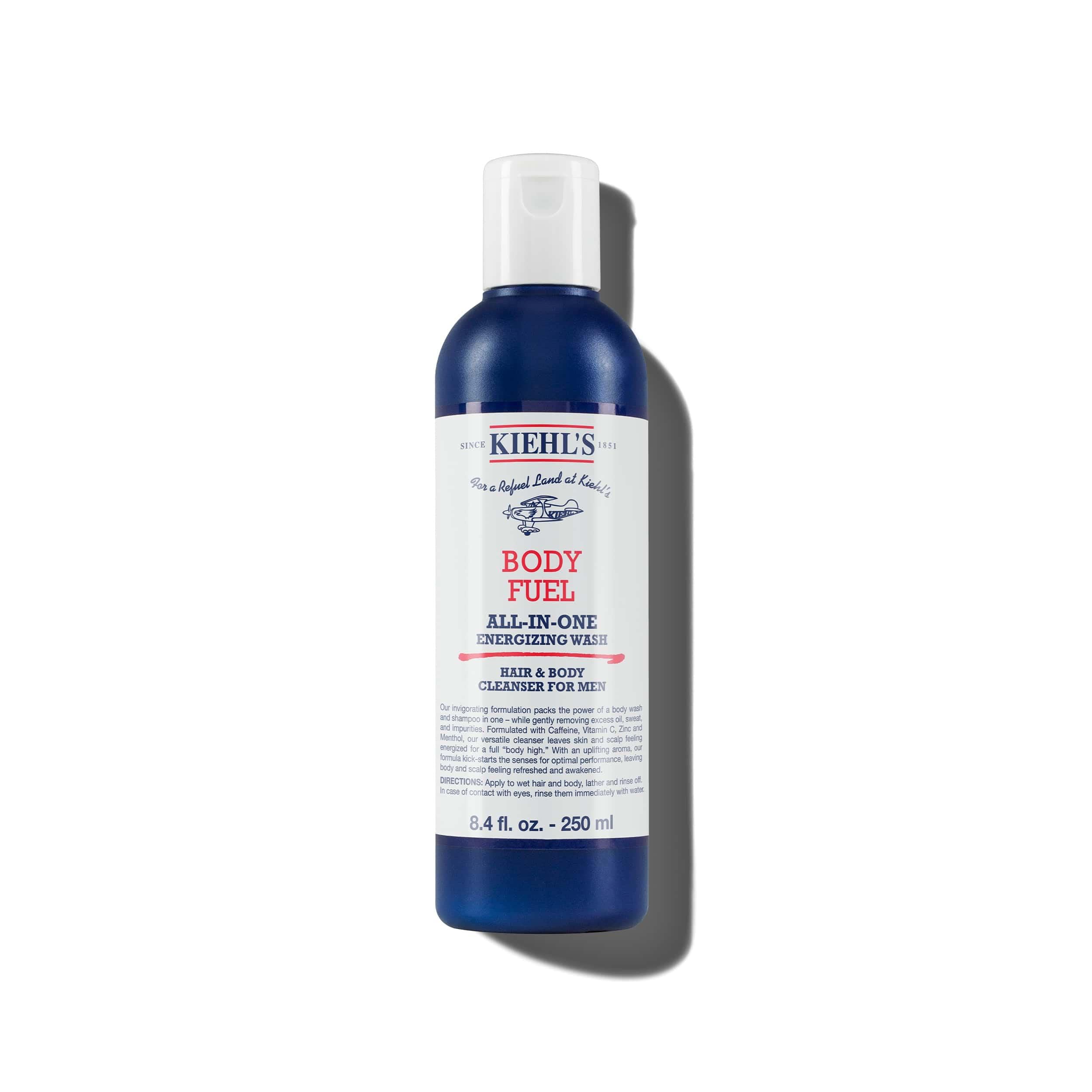 Kiehl'sBody Fuel Wash, Energising Body Wash & Shampoo for Men, 250Ml