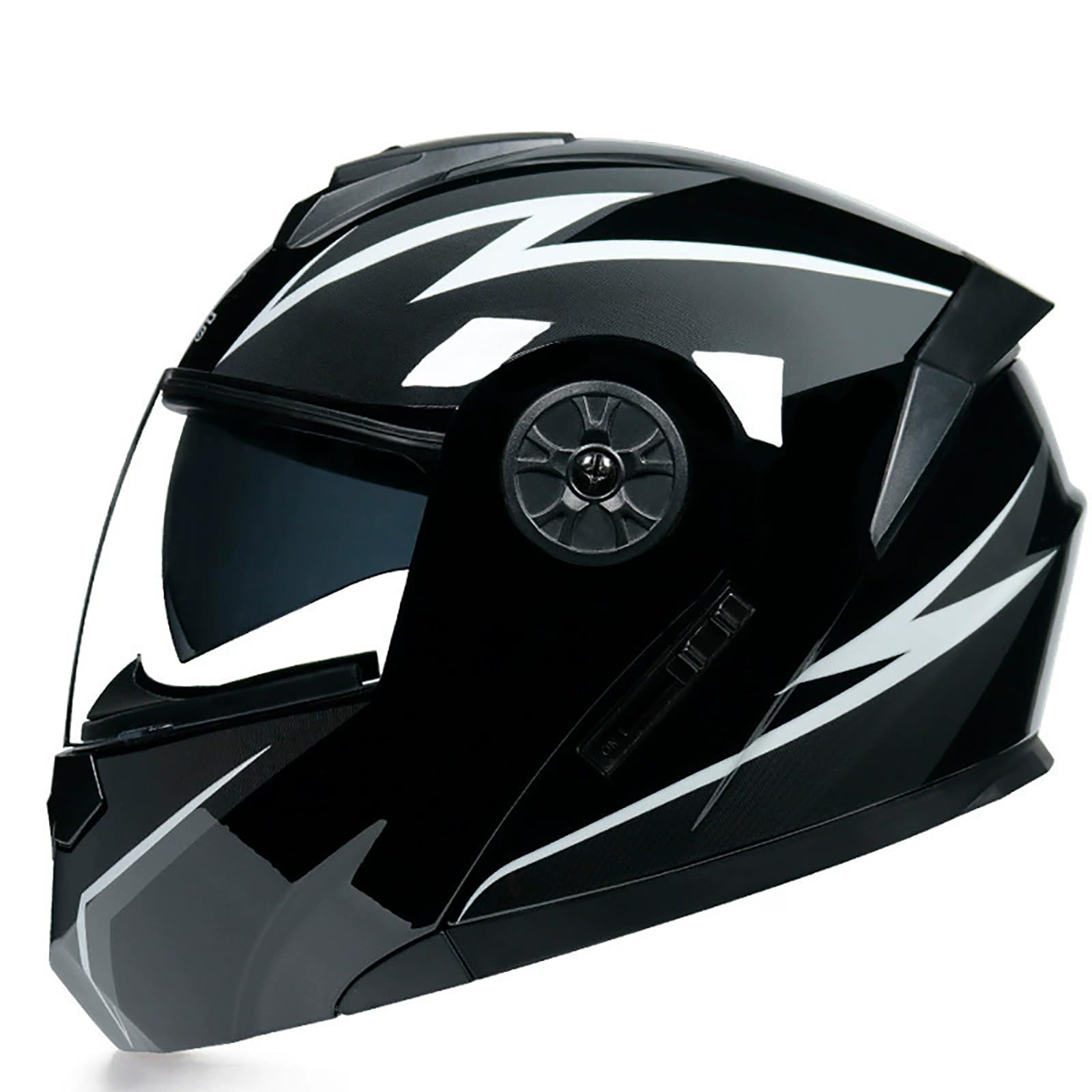 Casco de motocicleta modular con Bluetooth y doble visera, aprobado por la ECE, casco anticolisión para adultos para hombres y mujeres, casco integral modular B1,XL=61-62CM