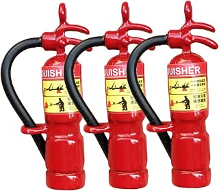 STOBOK 3 Pçs Mini Extintor De Incêndio Mini Ferramentas Brinquedo Ao Ar Livre Metal Decoração Ao Ar Livre Micro Paisagem Extintor Mobília Casa De Boneca Acessórios Mini Extintores De