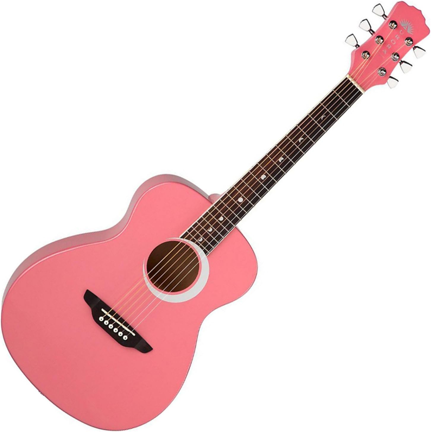 Luna Aurora Borealis 3/4 Acoustic Guitar, Black Pearl