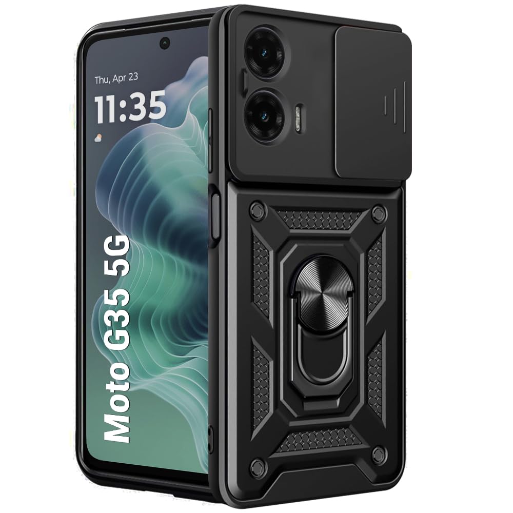 TheGiftKart Tough Armor Bumper Back Cover Case for OnePlus Nord CE 6 5G | Kickstand & Ring Holder | 360 Degree Protection Back Case Cover for OnePlus Nord CE6 (PC & TPU, Sliding Camera Cover, Black) — Amazon image 12