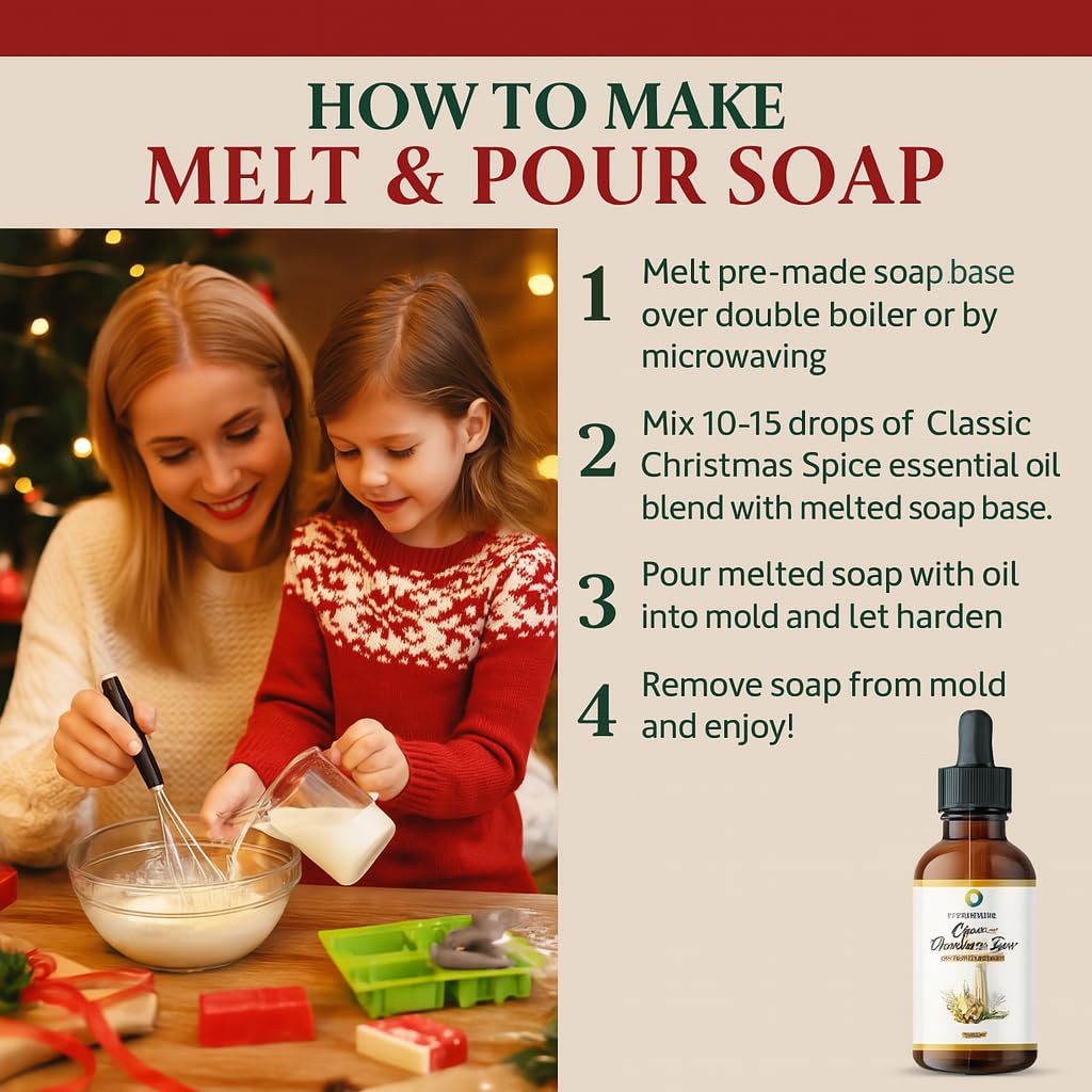 Miscela classica di oli essenziali di spezie natalizie, grande 30 ml, ideale per diffusori per la casa, sapone e candele, cera, bruciatori, bombe da bagno, oli essenziali vegani e prodotti nel Regno