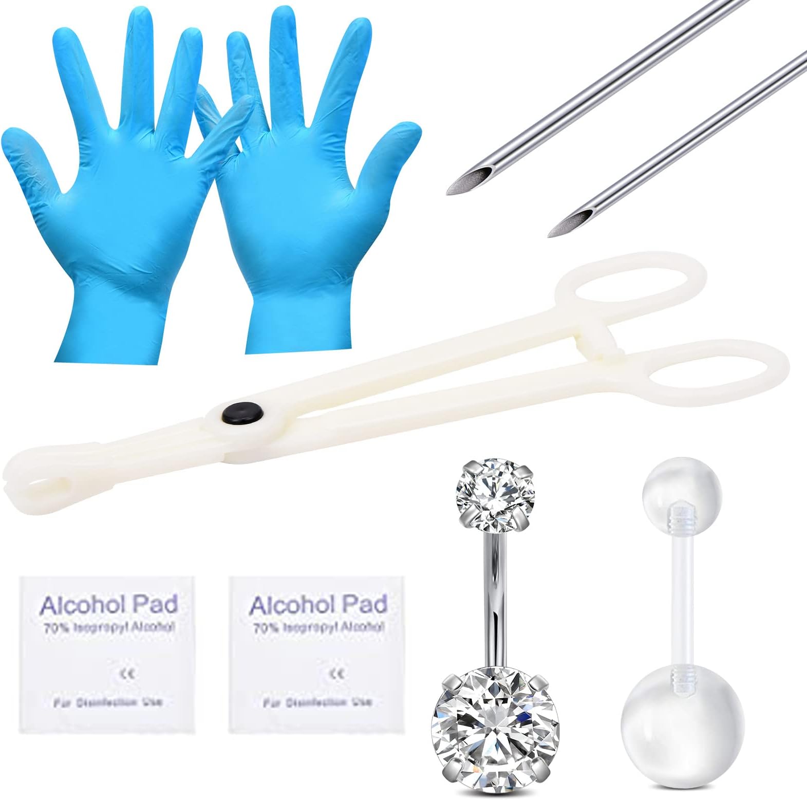 QWALIT Belly Button Piercing Kit - Stainless Steel