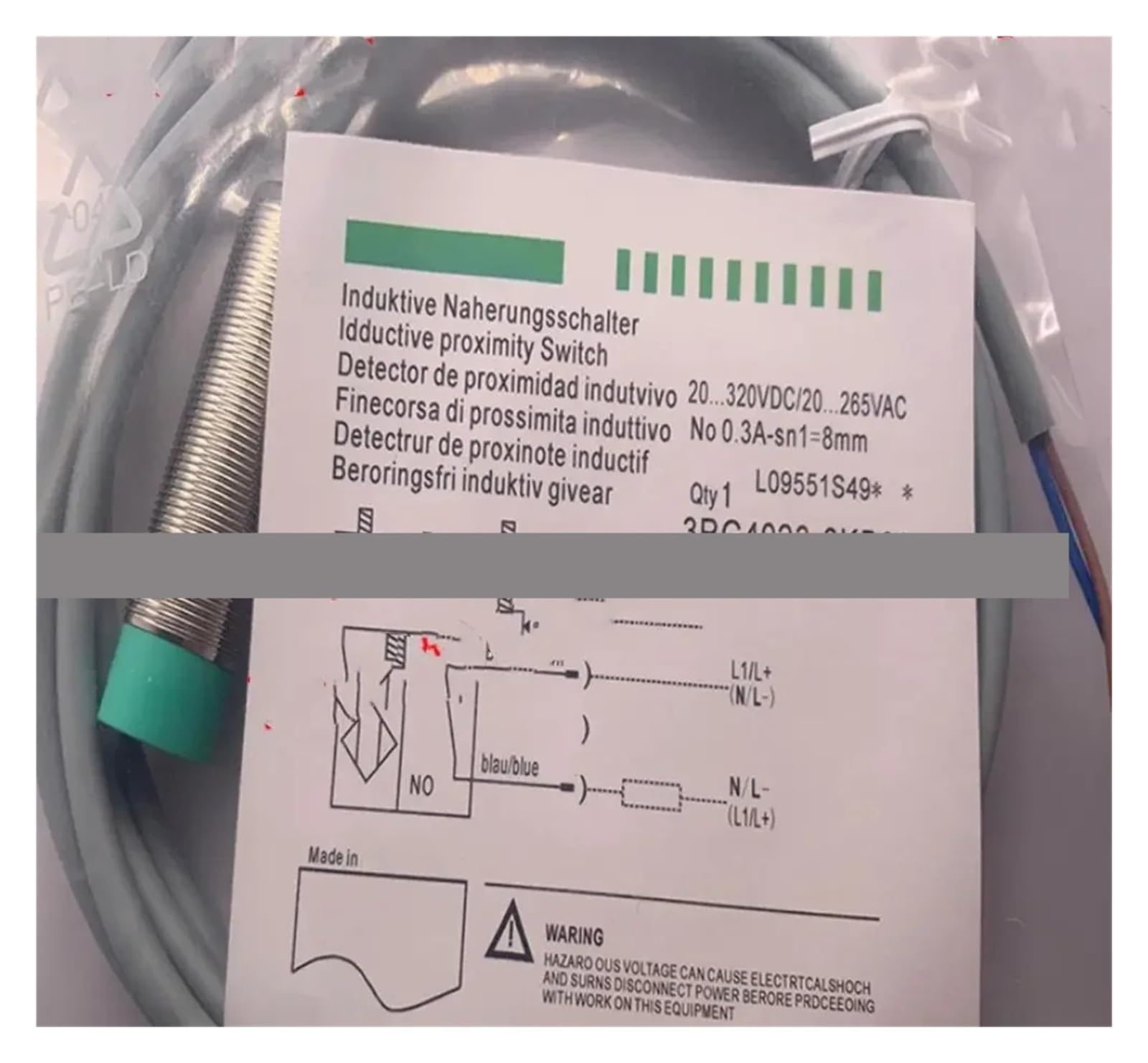 Interrupteur de proximité résistant aux vibrations industrielles lot 3RG4012-0KB00