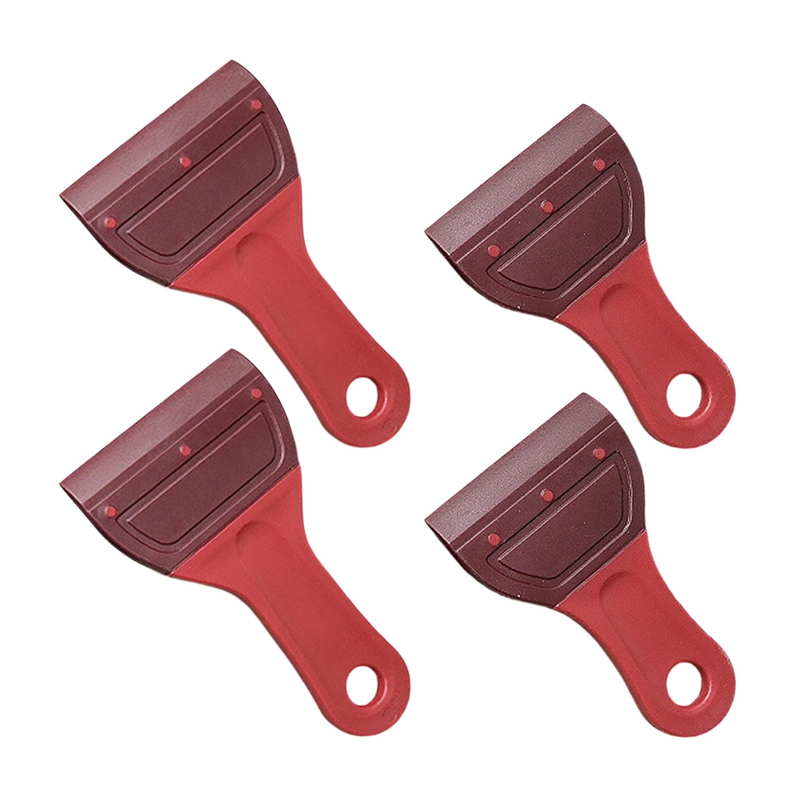 Small Squeegee 4 Pcs Soft Rubber Blade Screen Stencil Printing Squeegee, Rubber Mini Squeegee for Chalk Paste or Ink, Screen Glass Wiper Cleaning Tools