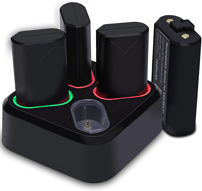TechKen Rechargeable Batteries Pack Charger Charging Dock for Xbox Series XS Xbox One Elite