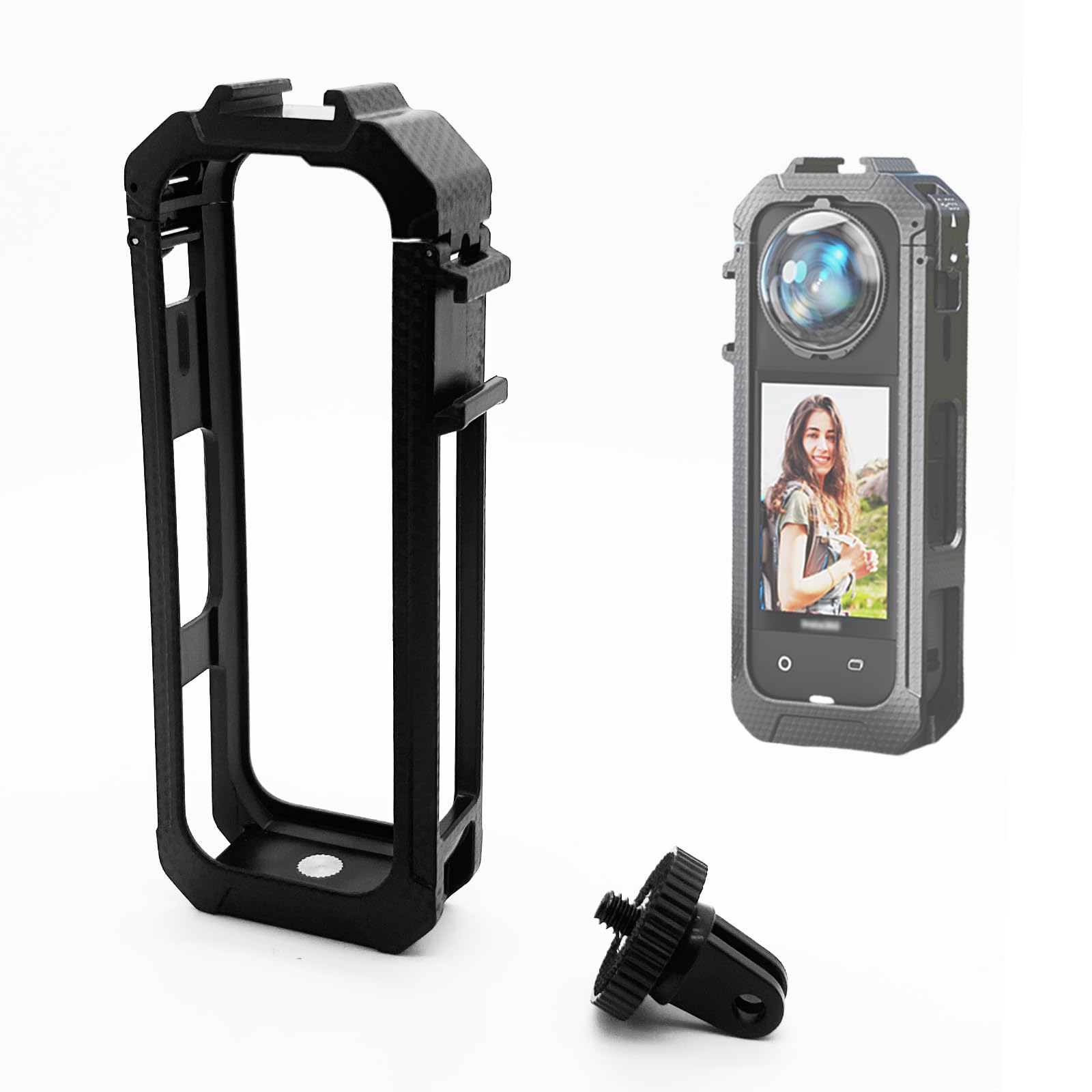 Custodia Metallo Per Insta360 X5 – Telaio In Alluminio, Sgancio Rapido Sicuro, Attacchi 1/4” E GoPro, Per Espansione Accessori