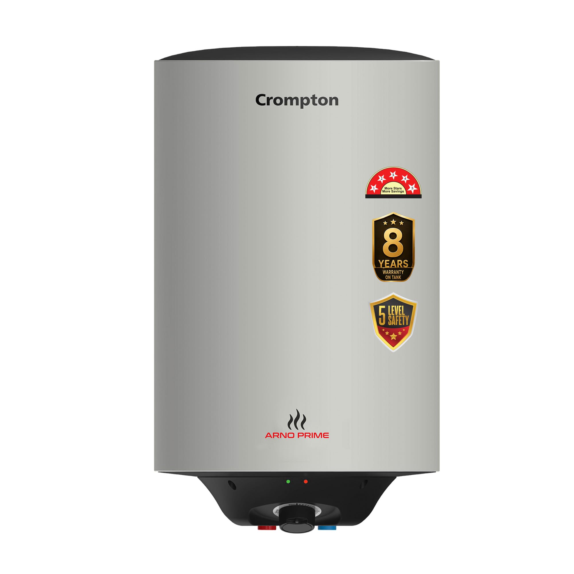 Crompton Arno Prime 25-L Geyser |Anti-Scale Technology |5 Star Energy Efficient Storage Water Heater |Advanced 3 Level Safety |Suitable for High Rise ...
