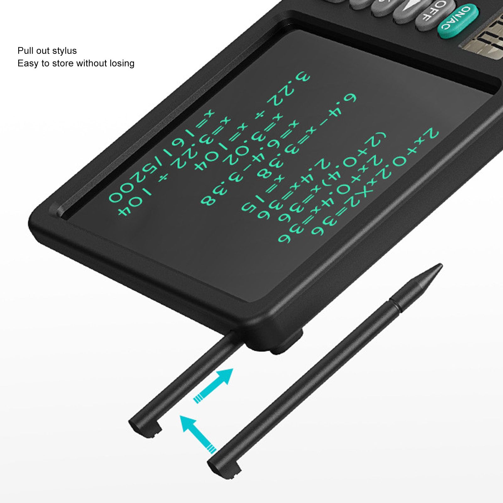 Taschenrechner, LCD-Tablet, Großes Display, Wiederaufladbarer Tischrechner mit Notizblock, Taschenrechner-Schreibtablett, Multifunktionale Skizzen, Notizen für Büro, Schule,