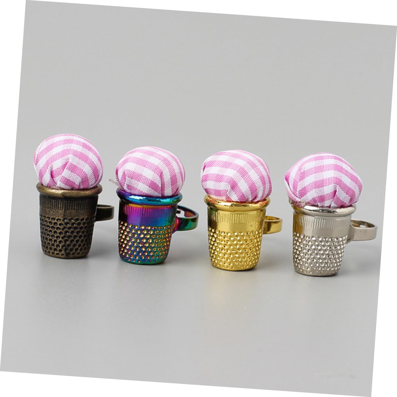 PERSELOSO Finger Pin Cushion Sewing Needle Holder Compact Pin Cushion Embroidery Supply Reusable Tool