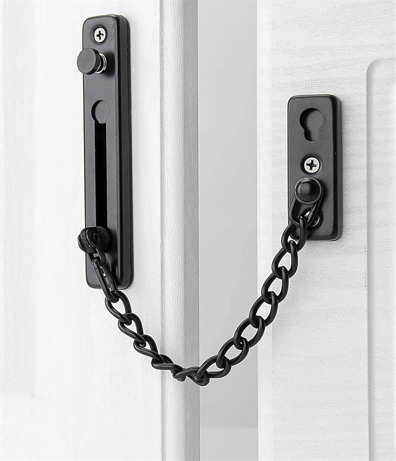 Door Chain Lock,Chain Safe Buckle,Latch Safety Limiter,2PCS Metal Door Chain Home Hotel Door Bolt Anti-Theft Door Security Chain Door Lock Anti-Theft Buckle Door Latch Lock