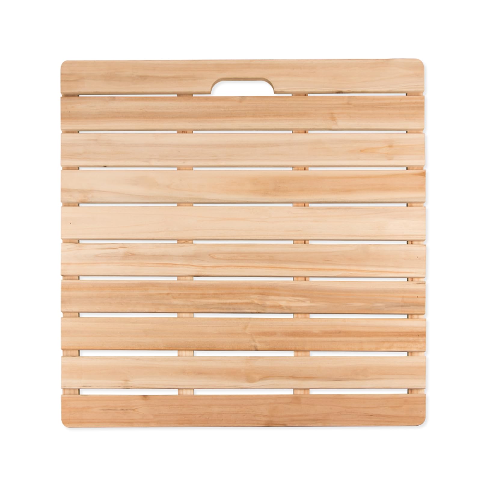 Tappetino da bagno ecologico in bambù, impermeabile, antiscivolo, con tavoletta rettangolare (78,7 x 61 cm), design in legno naturale per bagno e cucina, ideale per decorare la casa