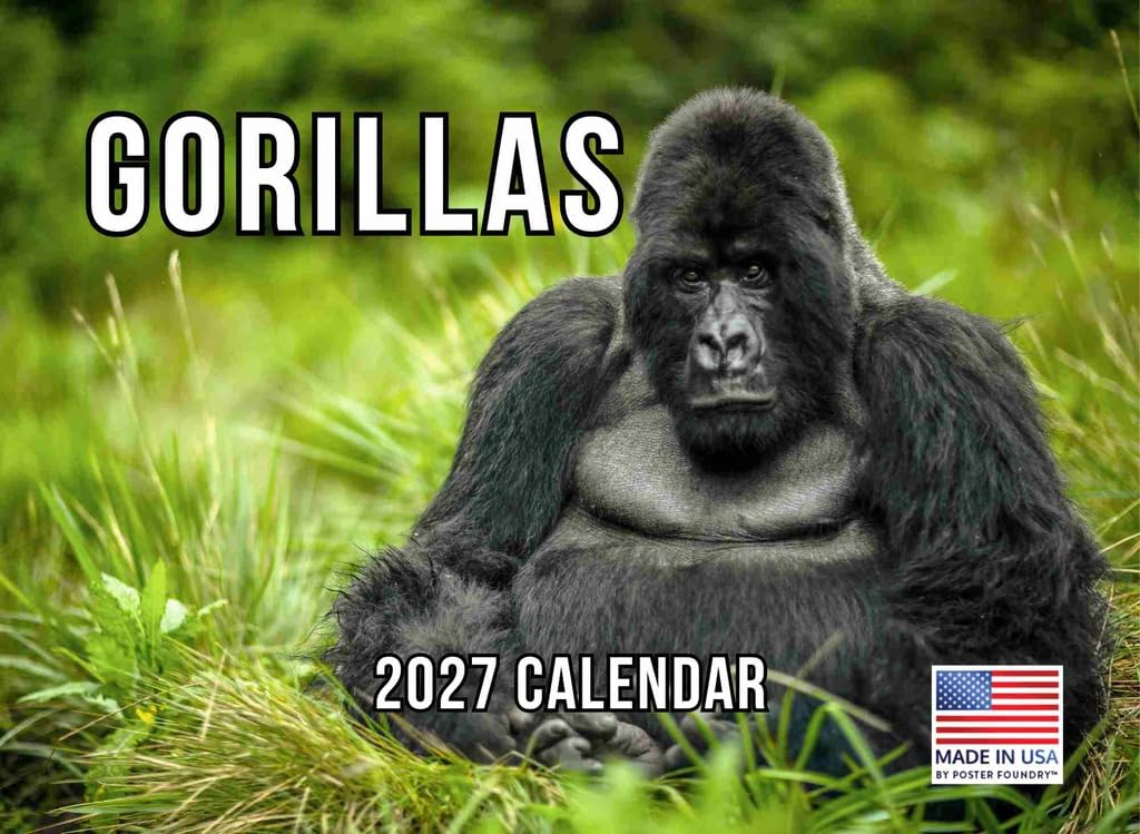 Gorilla Calendar 2025 Monthly Wall Calender| American Made In The USA — image 1