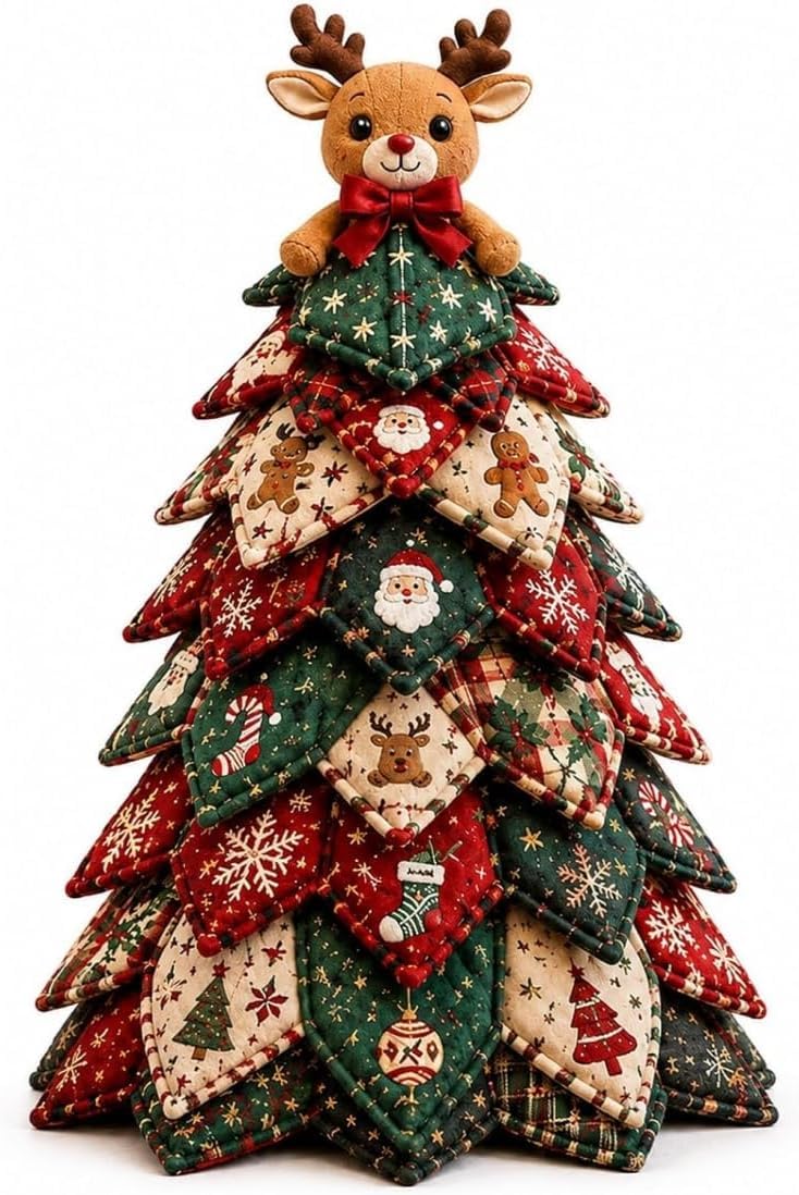 DIY Christmas Quilted Fabric Tree Kit | Christmas Quilt Kits for Beginners
