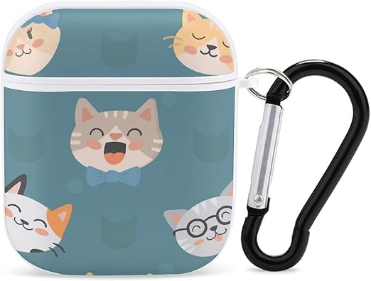 Amazon Airpods ケース エアーポッツ ケース かわいい猫 颜 カバー ワイヤレス充電 対応 イヤホン用ケース第2世代 第1世代 カラビナ付き キーチェーン付き 収納ケース ワイヤレスイヤホン 互換性がある 保護カバー 前のledが見える 脱着簡単 耐衝撃 防塵 イヤホン Amazon Airpods ケース エアーポッツ ケース かわいい猫 颜 カバー ワイヤレス充電 対応 イヤホン用ケース第2世代 第1世代 カラビナ付き キーチェーン付き 収納ケース ワイヤレスイヤホン 互換性がある 保護カバー 前のledが見える 脱着簡単 耐衝撃 防塵 イヤホン