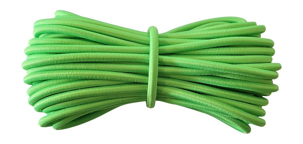 Fabmania Neon Lime Round Elastic Cord - 5 Mm Diameter - 10 Metres