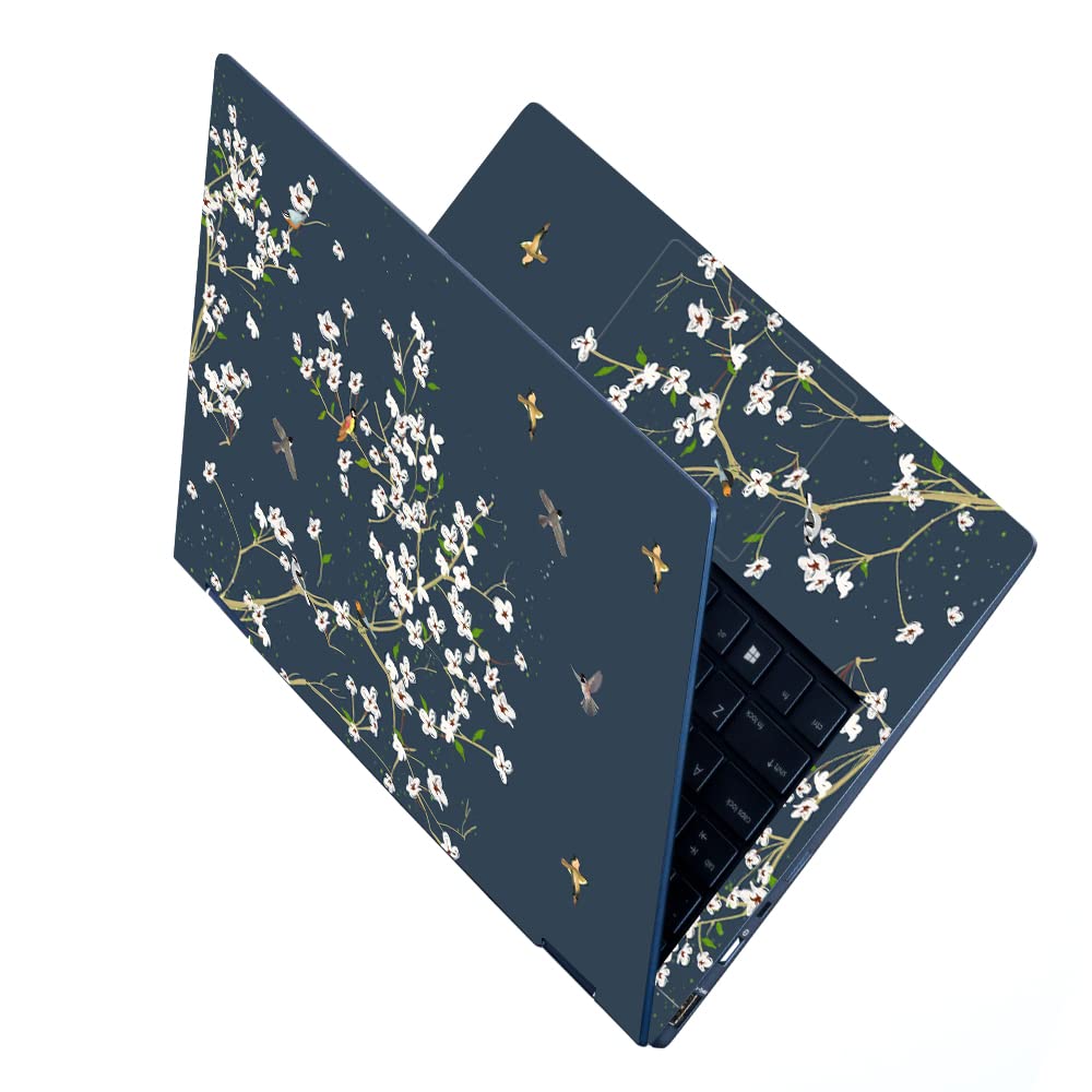UV Printed Full Body Vinyl, HD Printed Laptop Skin/Sticker/Stretchable Vinyl/Cover Laptops Upto 15.6 inches No Residue, Bubble Free for Laptop - UV_Birds White Floral Blossom (B0BX8RHQH1) Amazon Price History, Amazon Price Tracker
