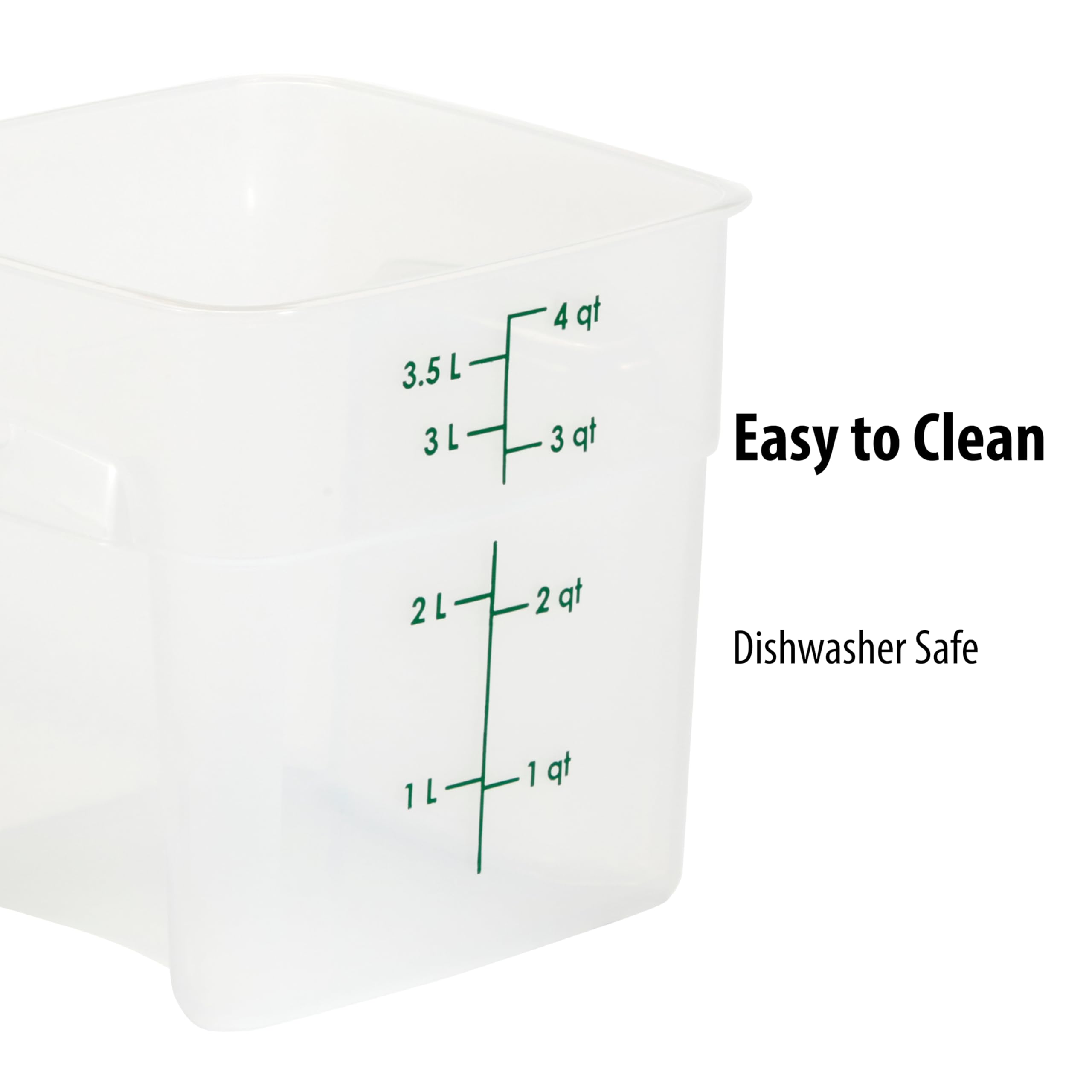 Cambro Recipientes de almacenamiento de alimentos sin BPA de 4 cuartos con tapa, paquete de 2 unidades, en la serie FreshPro opaco, ideal para organización de despensa y refrigerador, hornear y