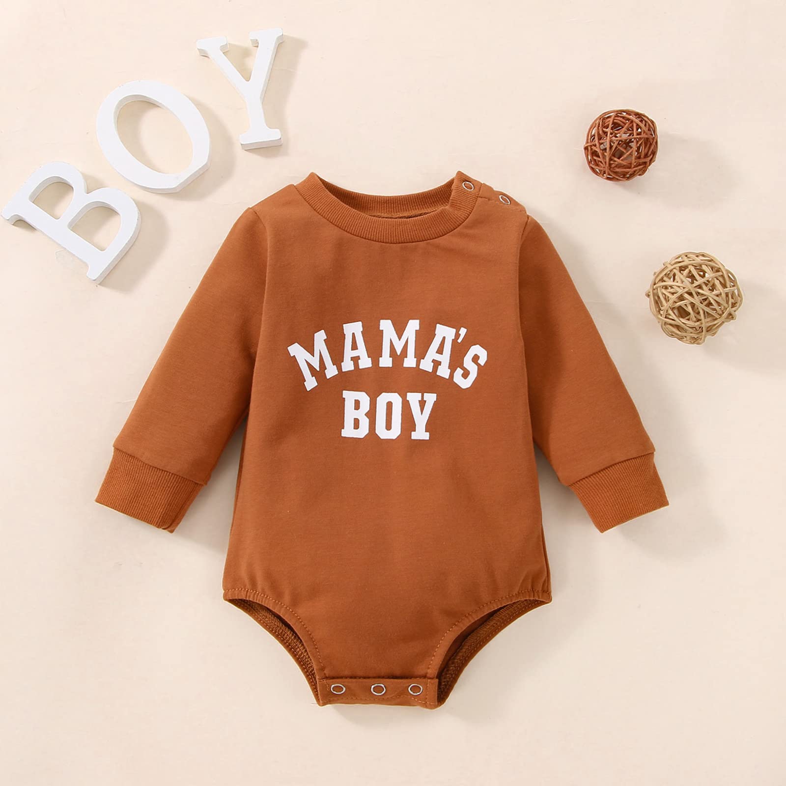 Baby Girl Boy Crewneck Sweatshirt Romper, Long Sleeve Rainbow Pullover Sweater Top Warm Fall Winter Clothes