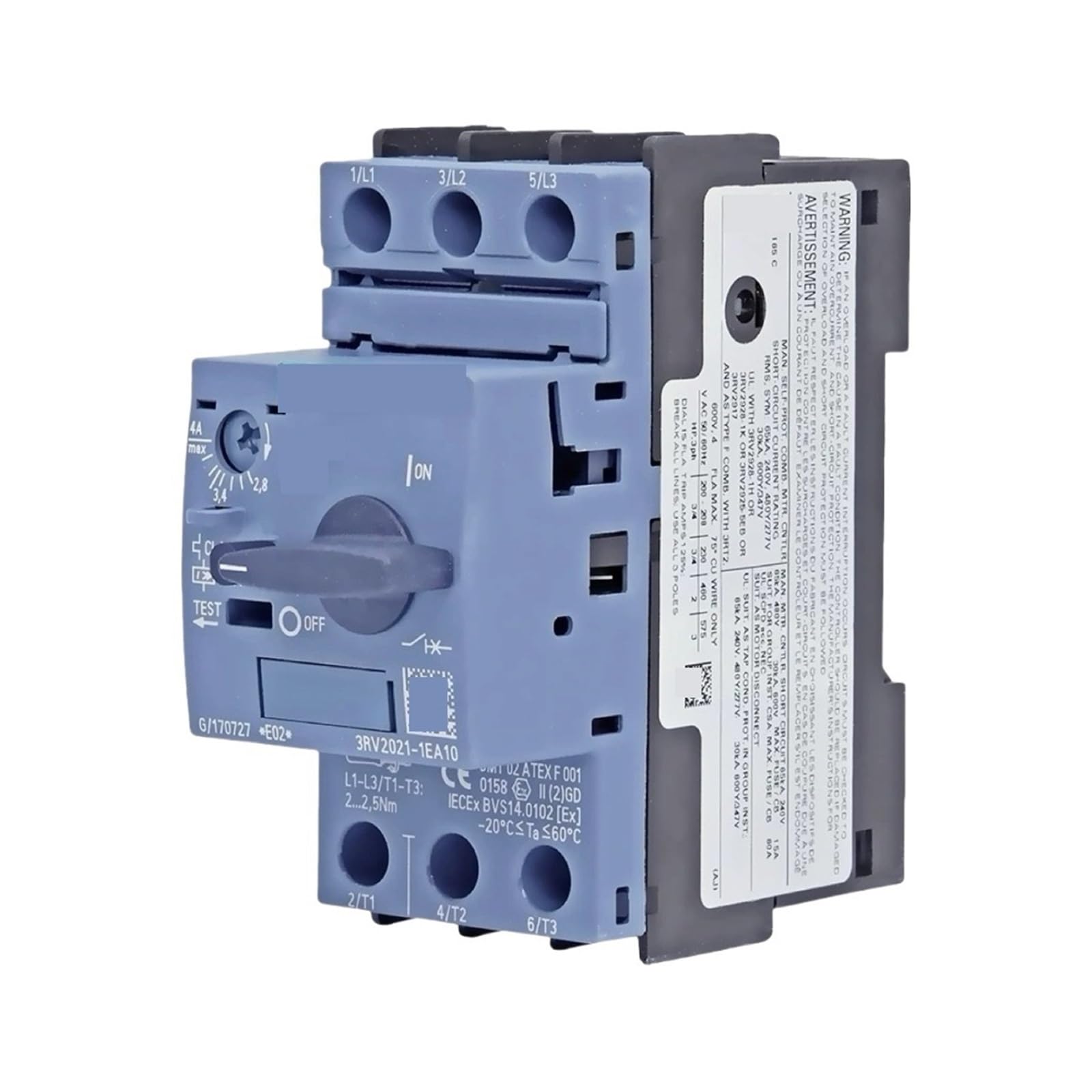 Disjoncteur de protection moteur 3RV2021-0JA10 triphasé magnétothermique