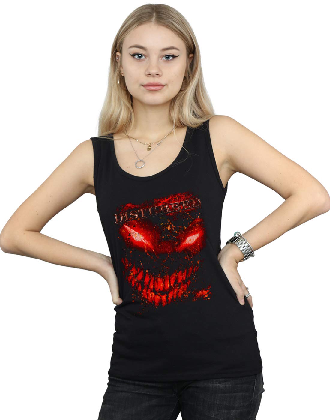 Absolute Cult Women's Black Disturbed Splat Face Vest XX-Large