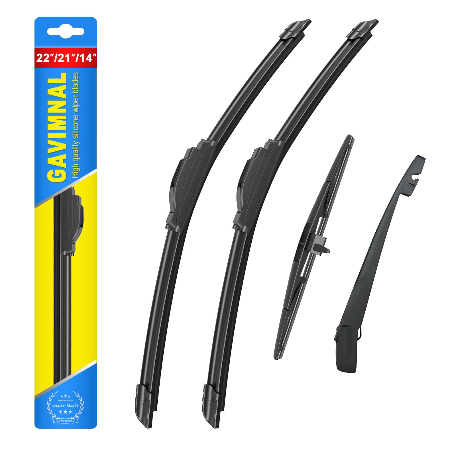 Gavimnal® Windshield Wiper Blades Replacement For Honda Pilot 2009 2010 2011 2012 2013 2014 2015,All-Season Front Rear Wiper Blades And Rear Wiper Arm