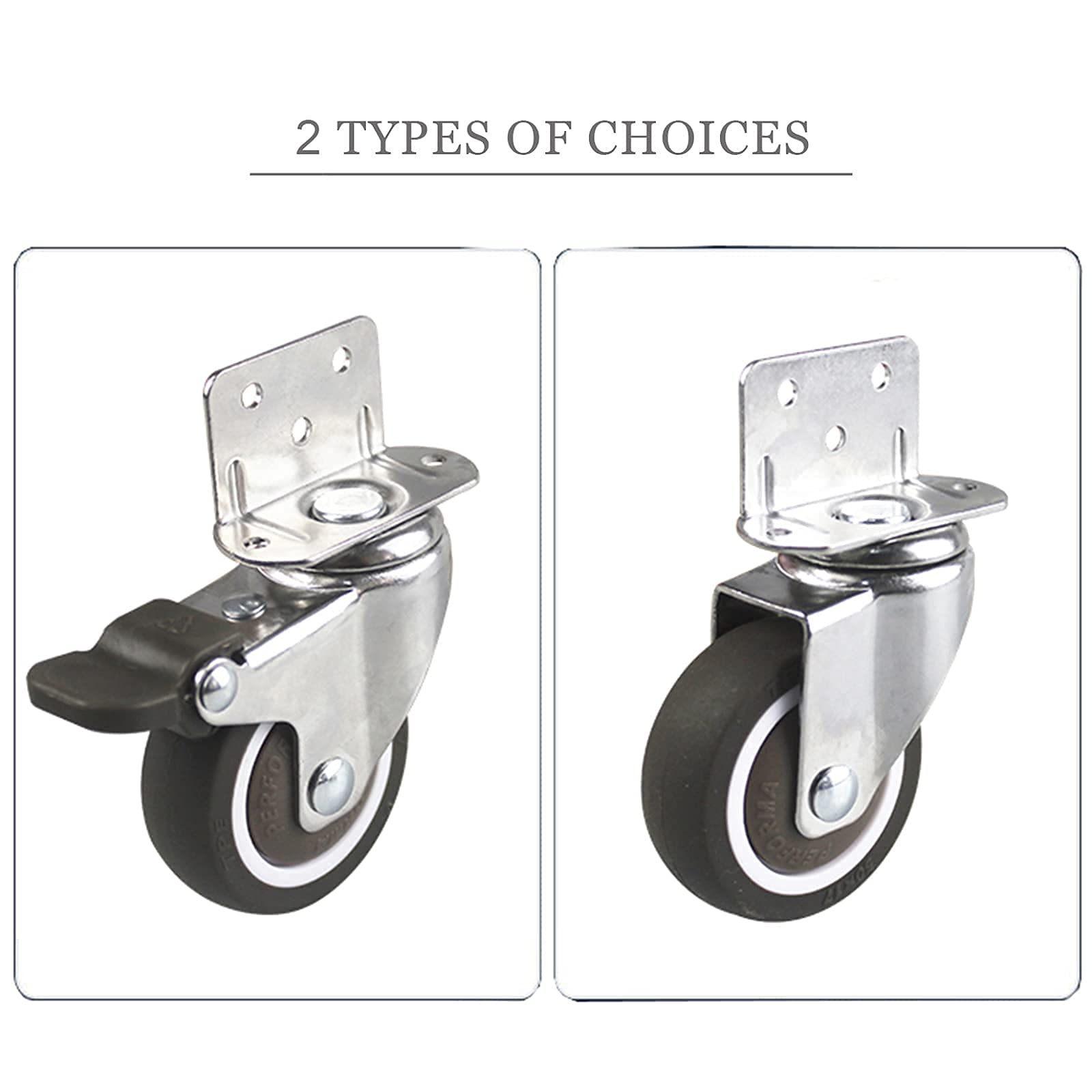 Rotelle Con Freno Per Mobili - 4 Pezzi, Silenziose, Per Divani, Culle, Passeggini | Doppie Ruote Gomma - Foto 5