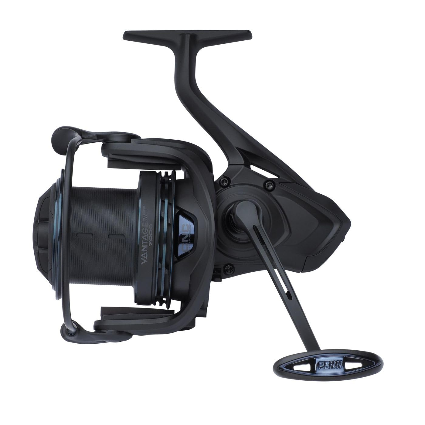 PENN Vantage XT Long Cast kołowrotek wędkarski, kołowrotek karpiowy w stylu Pit, czarny, szeroki kołowrotek, kołowrotek z wolnym biegiem, model 7000 i 8000