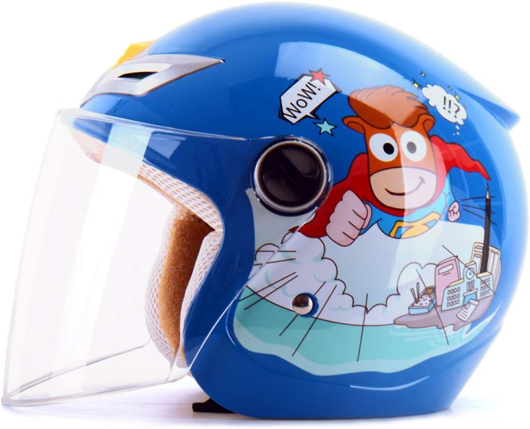 子供用バイクヘルメット キッズ フルフェイス 半帽 2 12歳 女の子 男の子 小学生 税込 低学年 幼児用 かわいい 柄 図案 2 12歳夏 防風雨 耐衝撃性 Uv防止レンズ スポーツ 通勤通学 通気吸汗 Abs硬質 アウトドア 四季helmet 虫除け 軽量