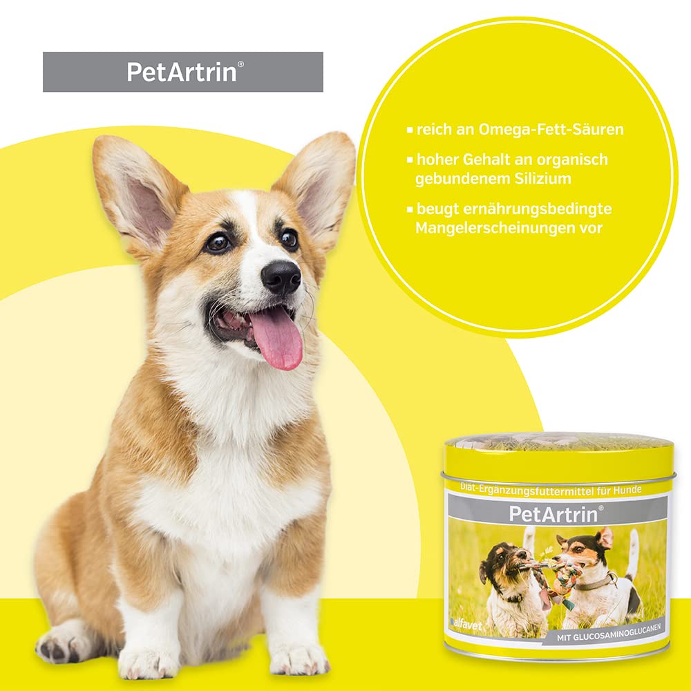 Alfavet PetArtrin – puszka 200 g – suplement diety dla psów – wspomaga stawy i metabolizm stawów w przypadku choroby zwyrodnieniowej stawów