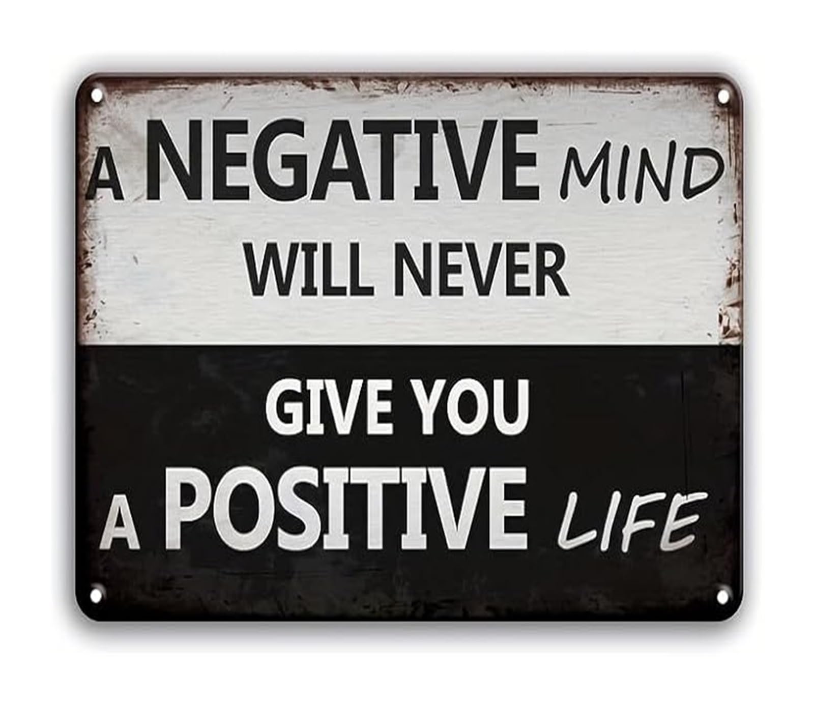 FNYUVNFAF Uplifting Inspirational Tin Sign Motivational Metal Plaque Wall-Art for Home Gym Office Decor 8 X 12 in