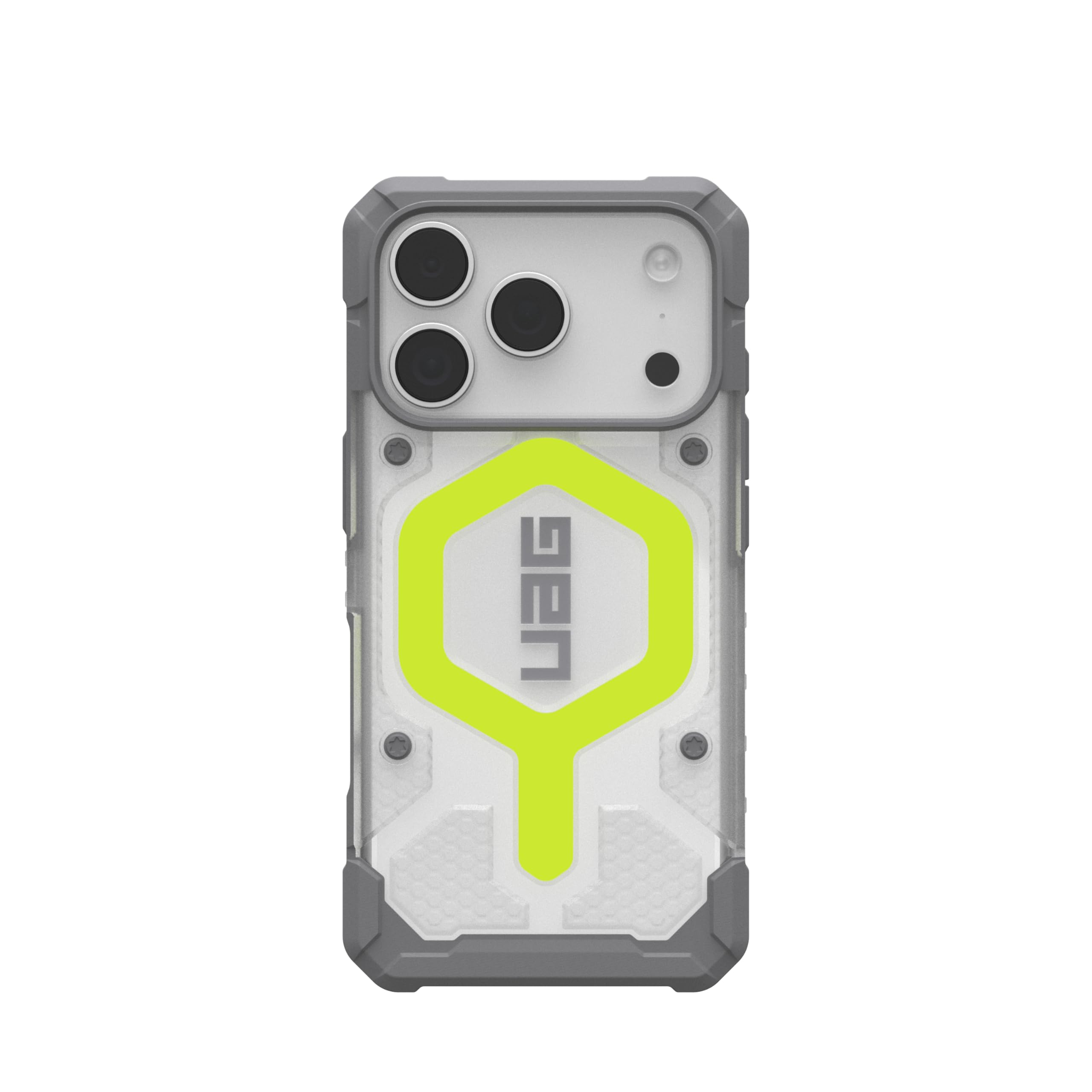 Urban Armor Gear Pathfinder MS Case Compatible con Apple iPhone 17 Pro Funda (Carga inalámbrica/magnética, protección contra caídas estándar Militar) neón Activo