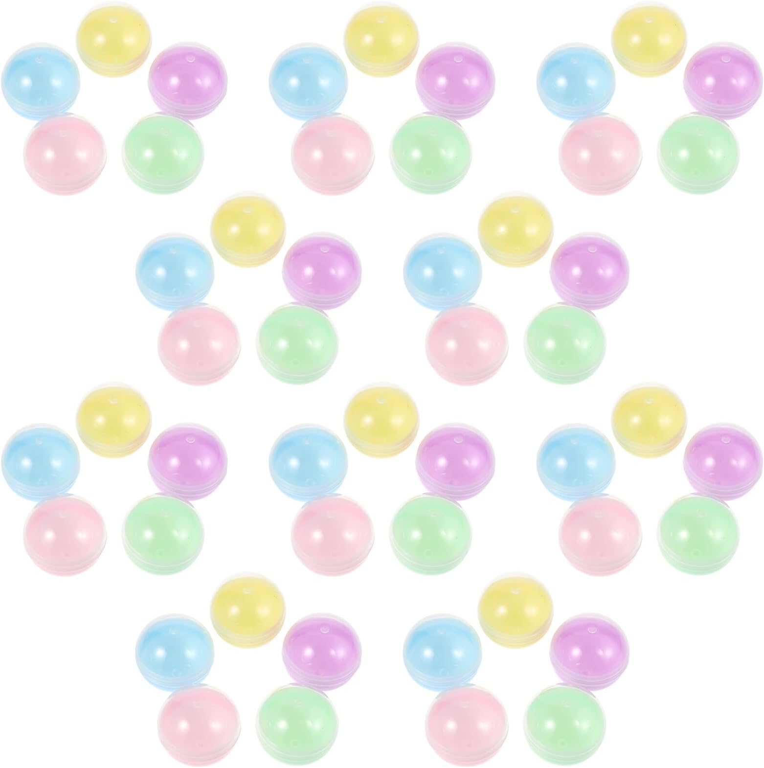 100pcs Plastic Toy Capsules Empty Balls Gumball Machine Refills DIY Vending Spheres for Party Favors