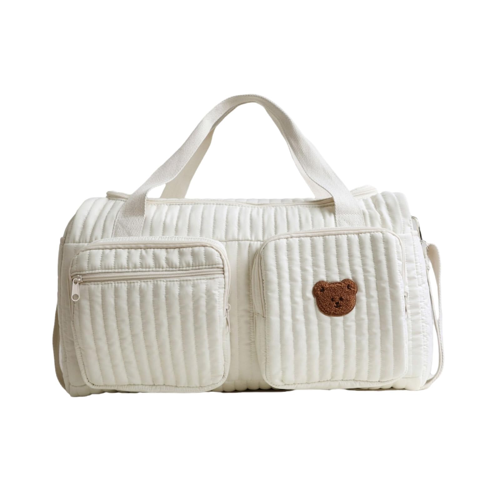 Bolsa de pañales para bebés con bonito estampado y bordado exquisito, organizador de viaje portátil