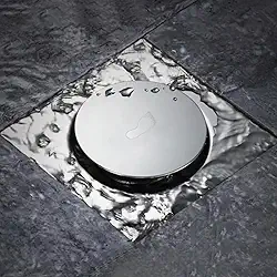 Ralo Inteligente Click 10x10 Cm em Inox com Acabamento Pop Up e Borracha Veda Cheiro + Anti Odor e Insetos para Banheiro – Design Moderno e Prático - Linha Premium