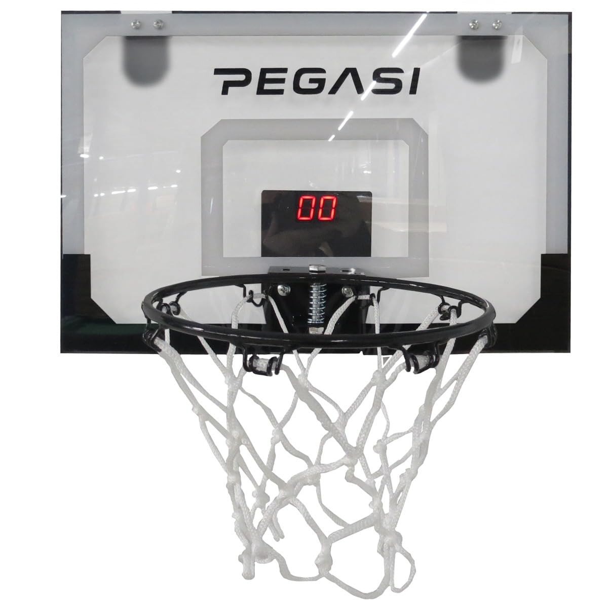 Pegasi Mini-Basketball-Rückwand mit Tür LED 45x30cm - Schwarz