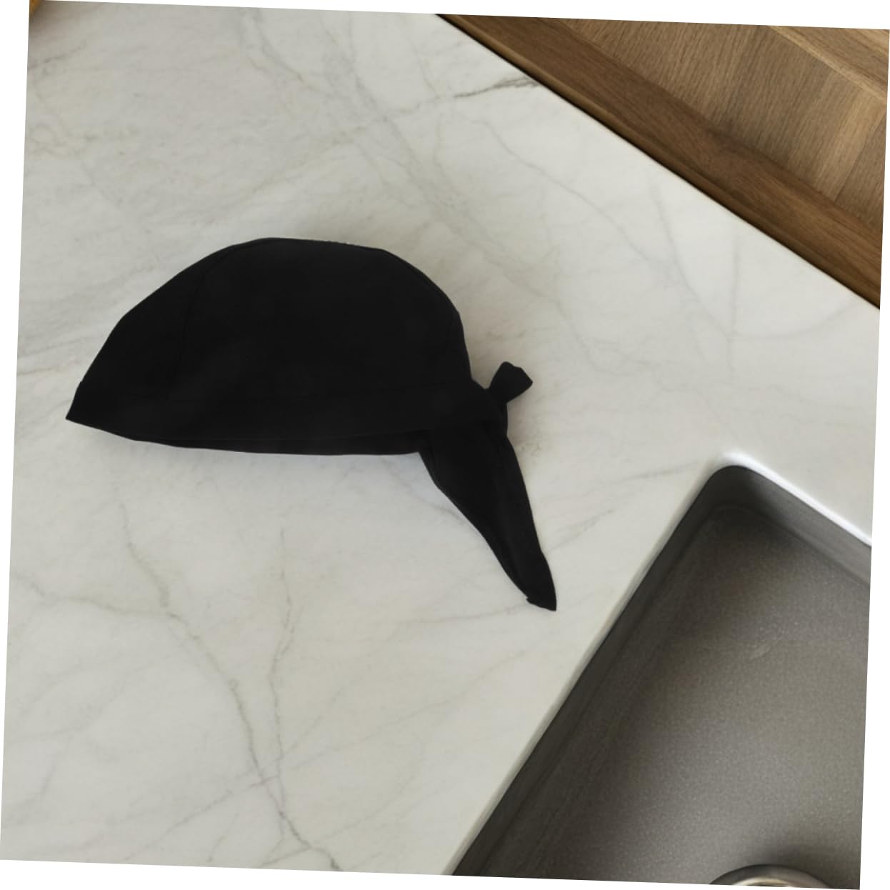 Gorro de Cocinero Negro Ajustable de Algodón 12 Piezas