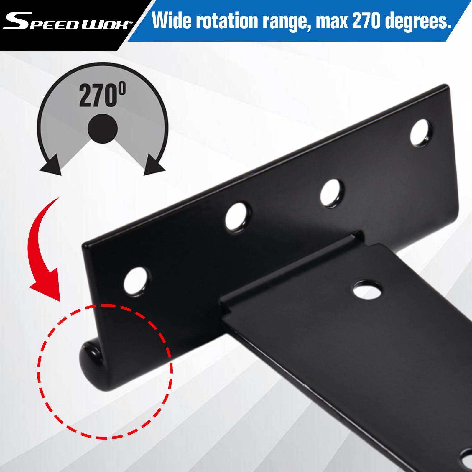 SPEEDWOX 4 Pack Black T-Strap Shed Hinge 12 Inch Heavy Duty T Gate Hinges Shed Door Hinges Barn Door Hinges Tee Hinge for Projects Like Wooden Fences Yard Door Barn Door Gates or Shed Windows - Image 3