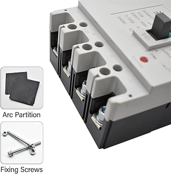 DC 1000V 500V Circuit Breaker 2P 3 4 Poles Mccb 48V 72V 96V 200V 250V Voltage 100A 160A 200A 250A 400A 630A PV Solar Protector(80a,2P DC500V)