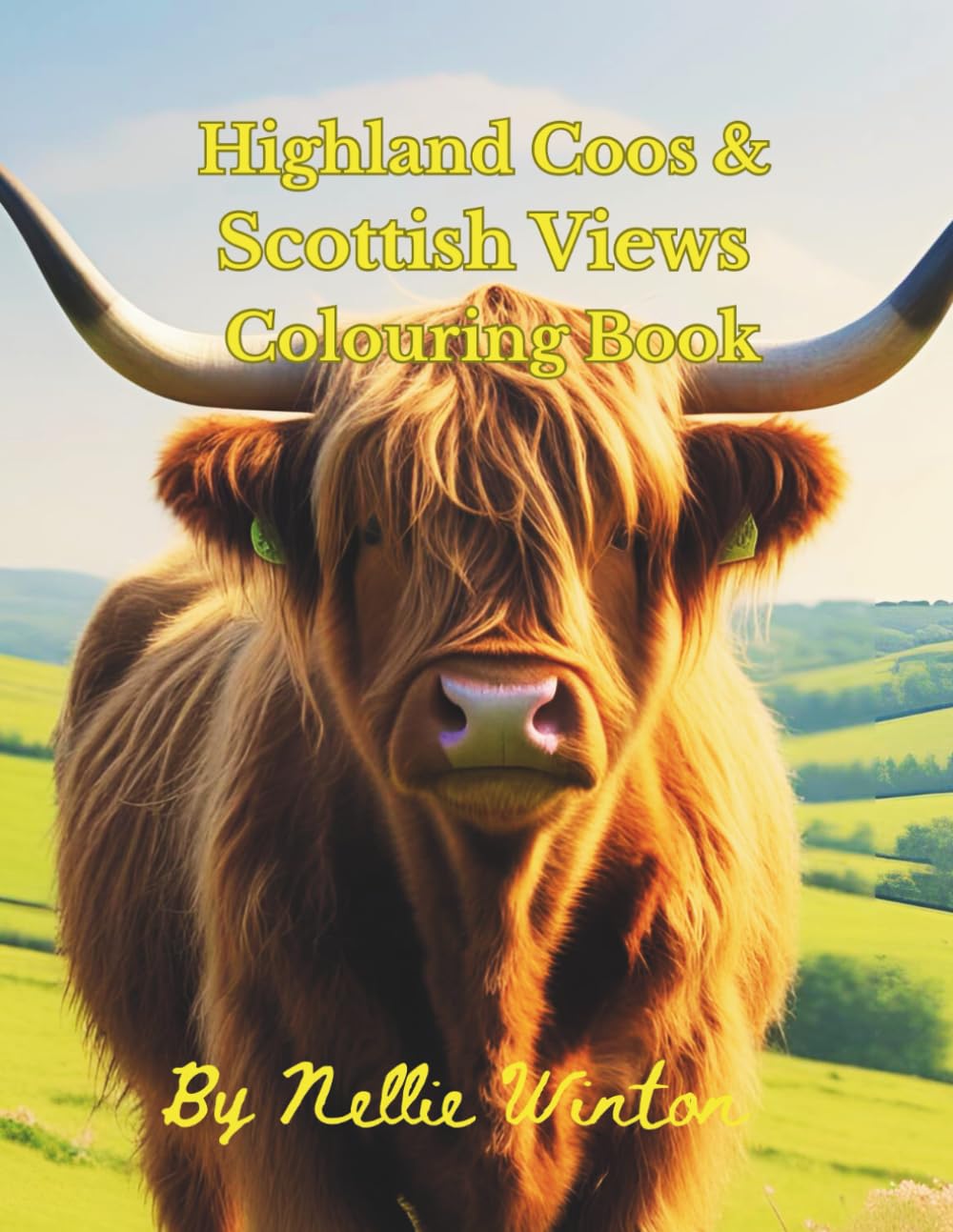 Highland Coos & Scottish Views Colouring Book