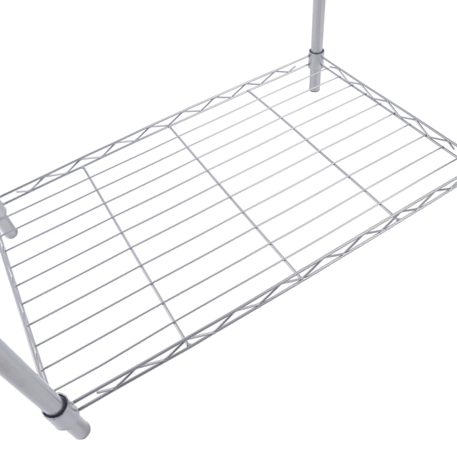 Tavolo da cucina in acciaio inox, 56 x 35 x 80 cm, tavolo da cucina in acciaio inox, per carichi pesanti, 3 ripiani, per dispense, ristoranti, cucine, grandi cucine